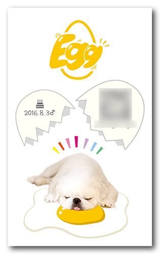 長方形ペット名刺の裏面画像