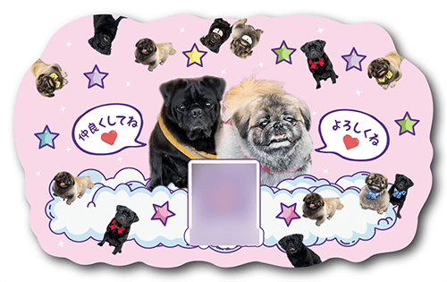 型抜きペット名刺の裏面画像