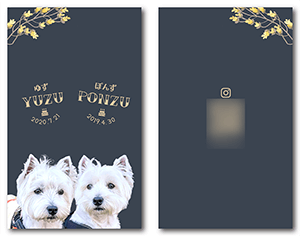 犬のペット名刺