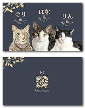 猫のペット名刺