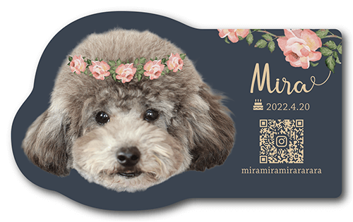 型抜きペット名刺画像