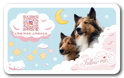長方形ペット名刺の裏面画像