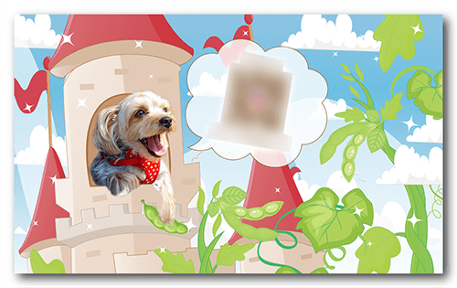 長方形ペット名刺の裏面画像