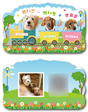 犬（多頭飼い）のペット名刺