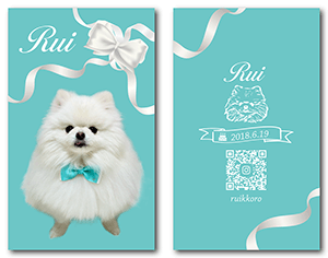 犬のペット名刺