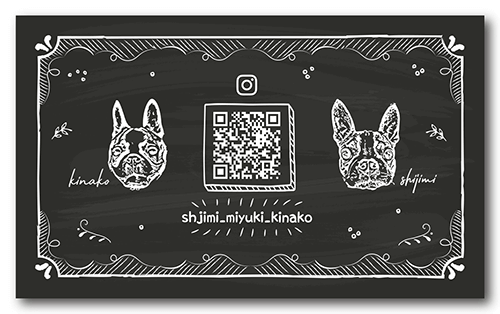 長方形ペット名刺の裏面画像