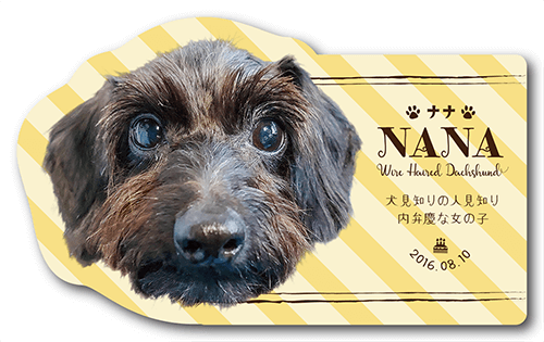 型抜きペット名刺画像