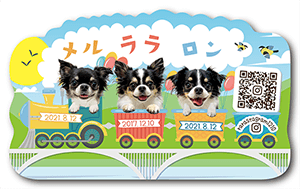 犬（多頭飼い）のペット名刺