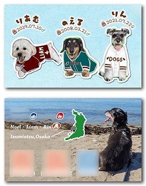 犬のペット名刺
