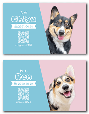 犬のペット名刺