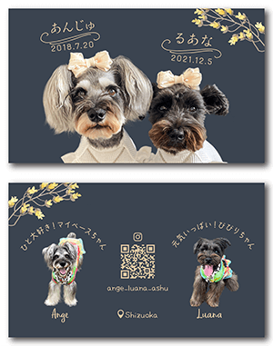 犬のペット名刺
