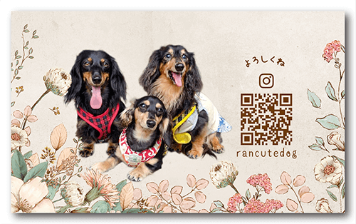 長方形ペット名刺の裏面画像