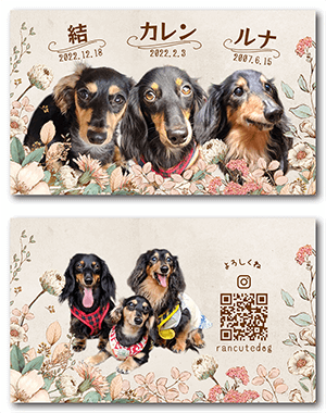 犬のペット名刺