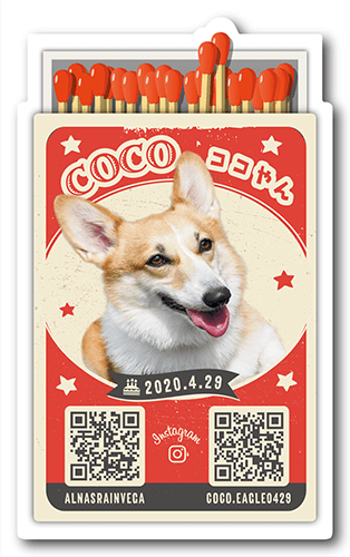 型抜きペット名刺画像