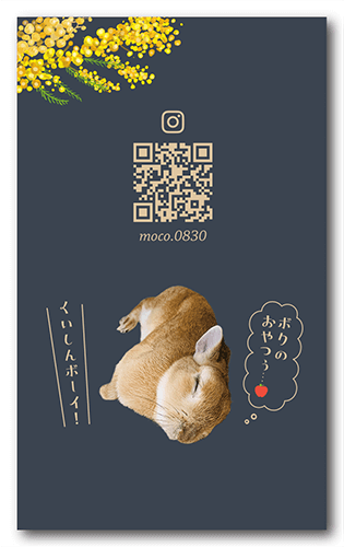 ペット名刺の裏面画像