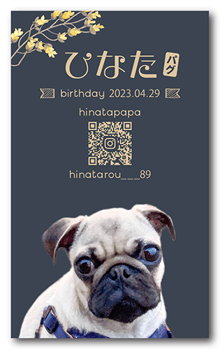 ペット名刺の裏面画像