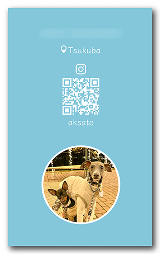 長方形ペット名刺の裏面画像