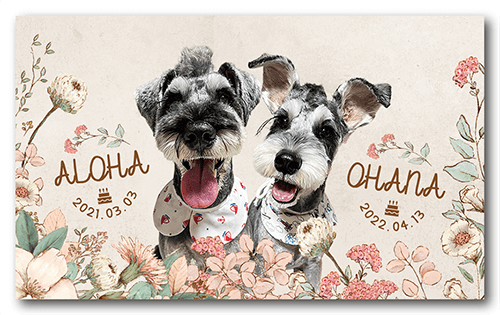 長方形ペット名刺の表面画像