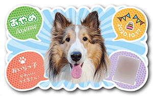 犬の型抜きペット名刺