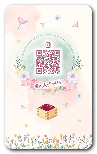 長方形ペット名刺の裏面画像