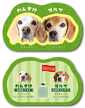 犬のペット名刺