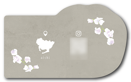 型抜きペット名刺の裏面画像