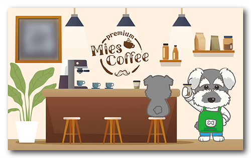 長方形ペット名刺の表面画像