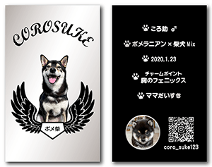 犬のペット名刺
