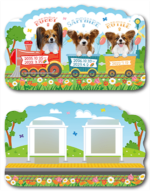 犬（多頭飼い）のペット名刺