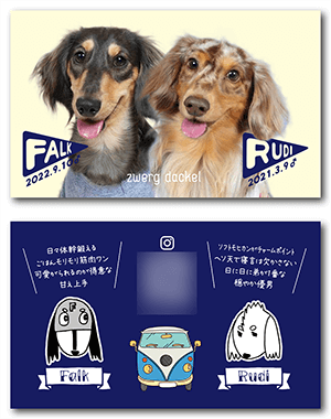 犬のペット名刺