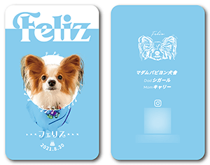 犬のペット名刺