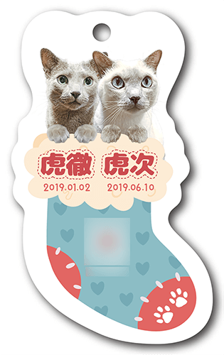 型抜きペット名刺の裏面画像